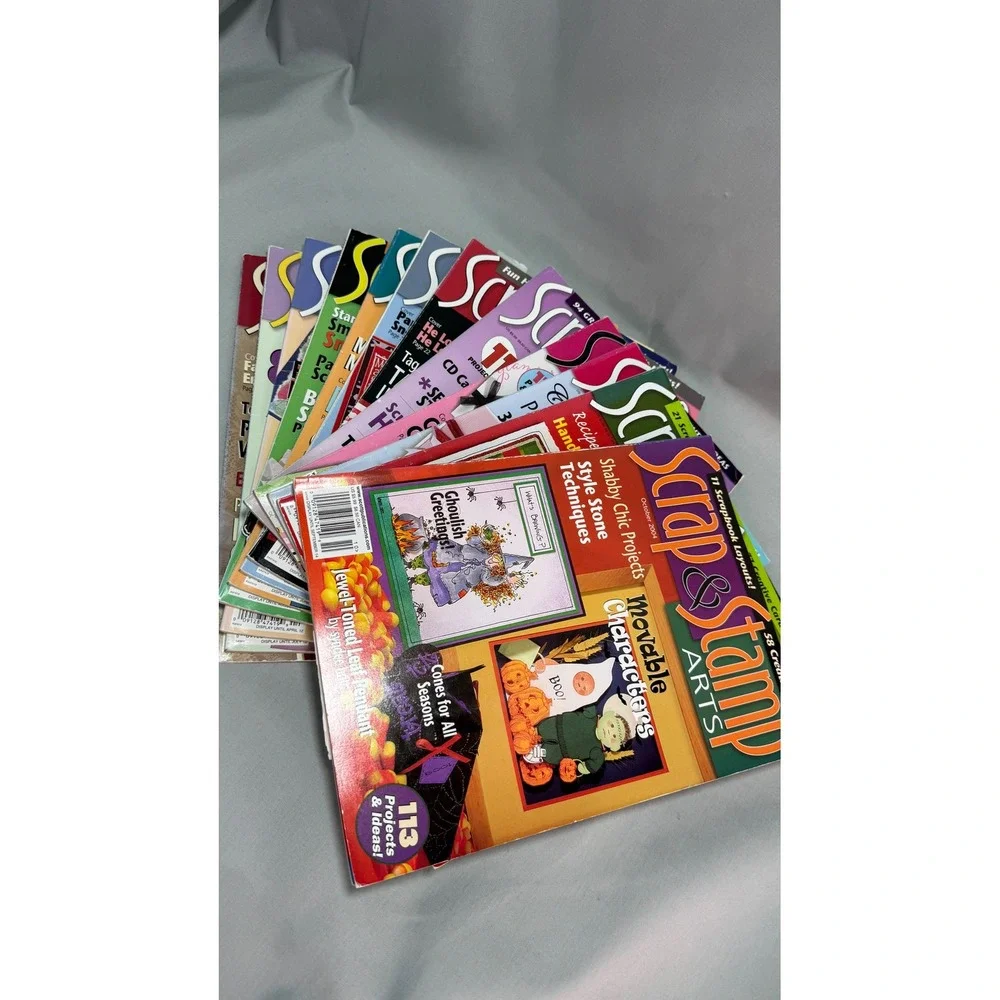 Scrap & Stamp Arts Magazine Lot of 12 Paper Crafting Stamping DIY Hobby Vintage